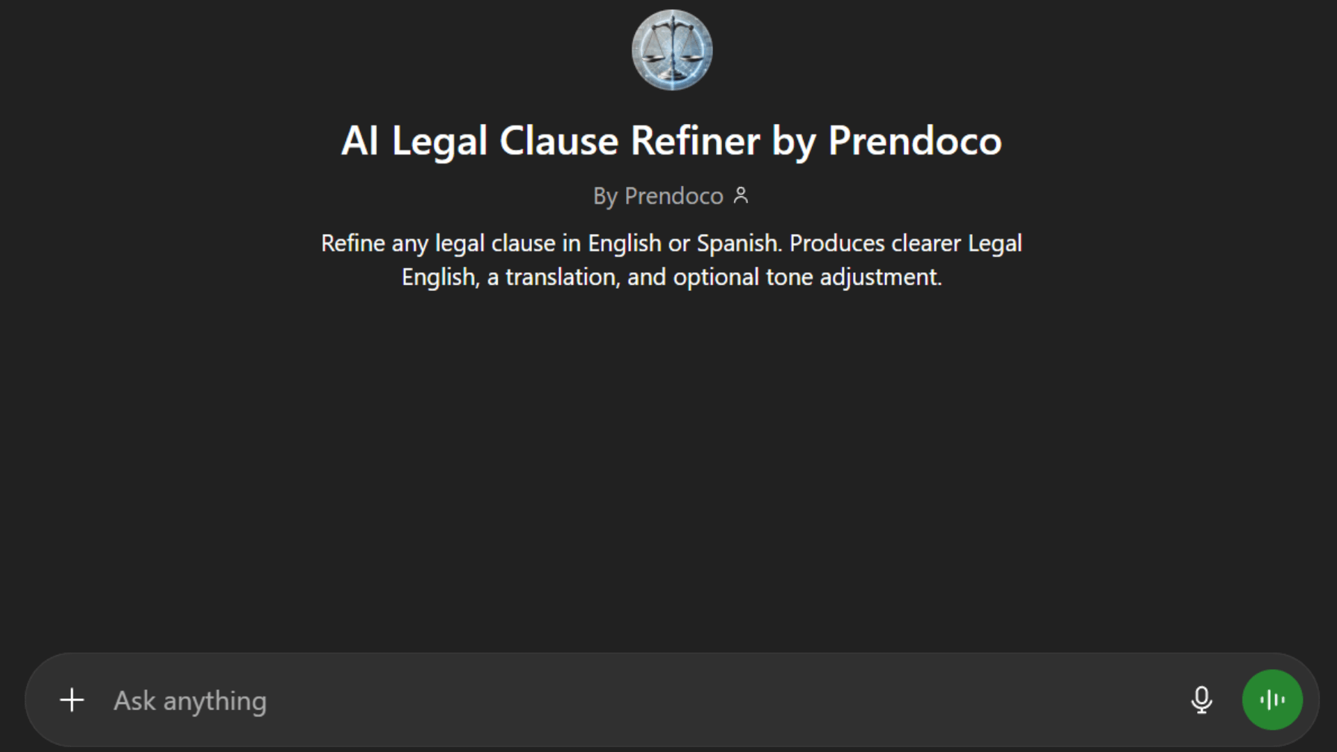 AI Legal Clause Refiner by Prendoco
