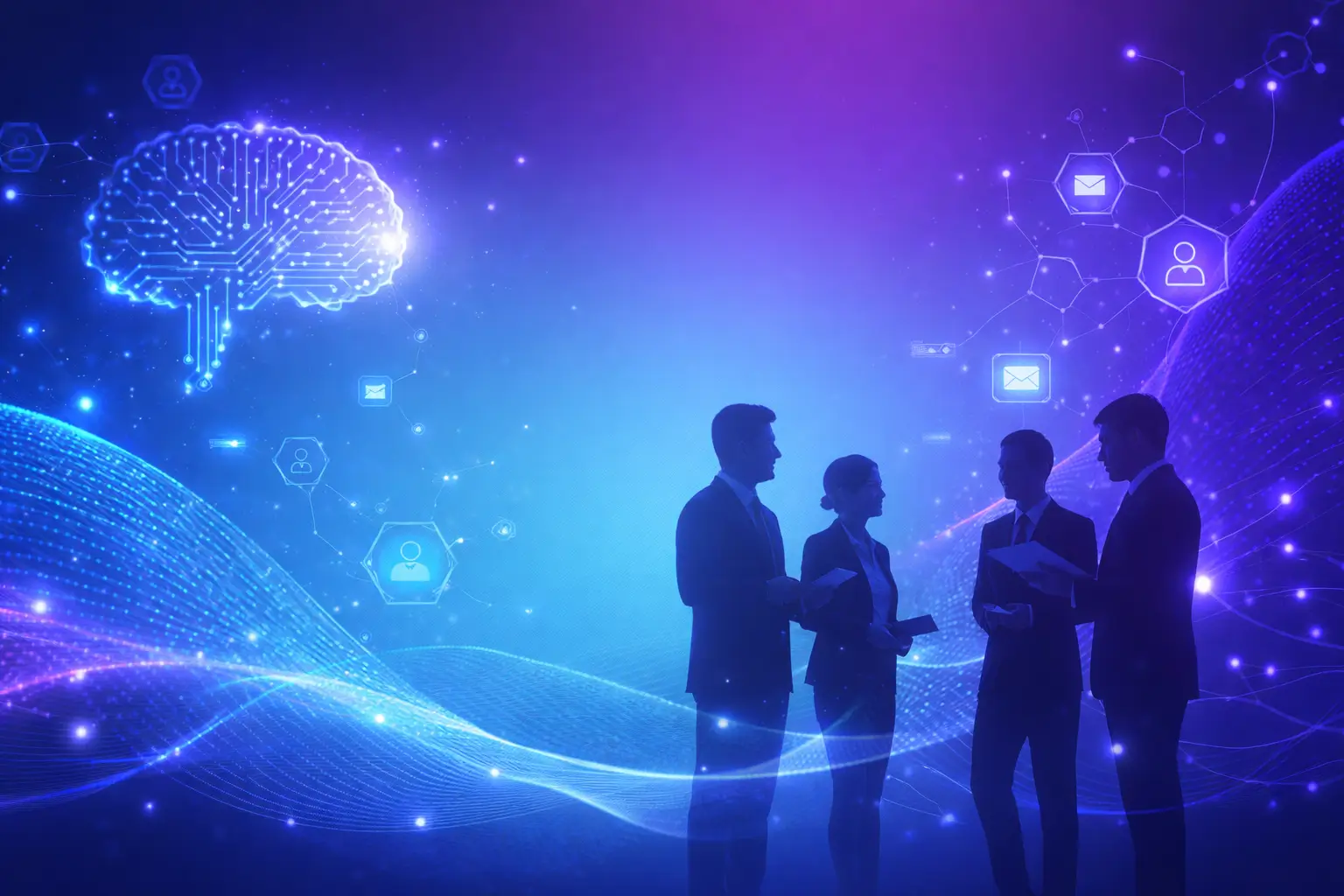 Profesionales del derecho utilizando herramientas de inteligencia artificial en Microsoft 365